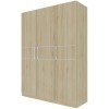 Tủ quần áo gỗ MDF Juno Sofa 3 cánh ngăn kéo trong màu vàng nhạt 140 x 55 x 200cm